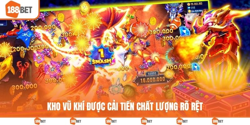 Kho vũ khí được cải tiến chất lượng rõ rệt
